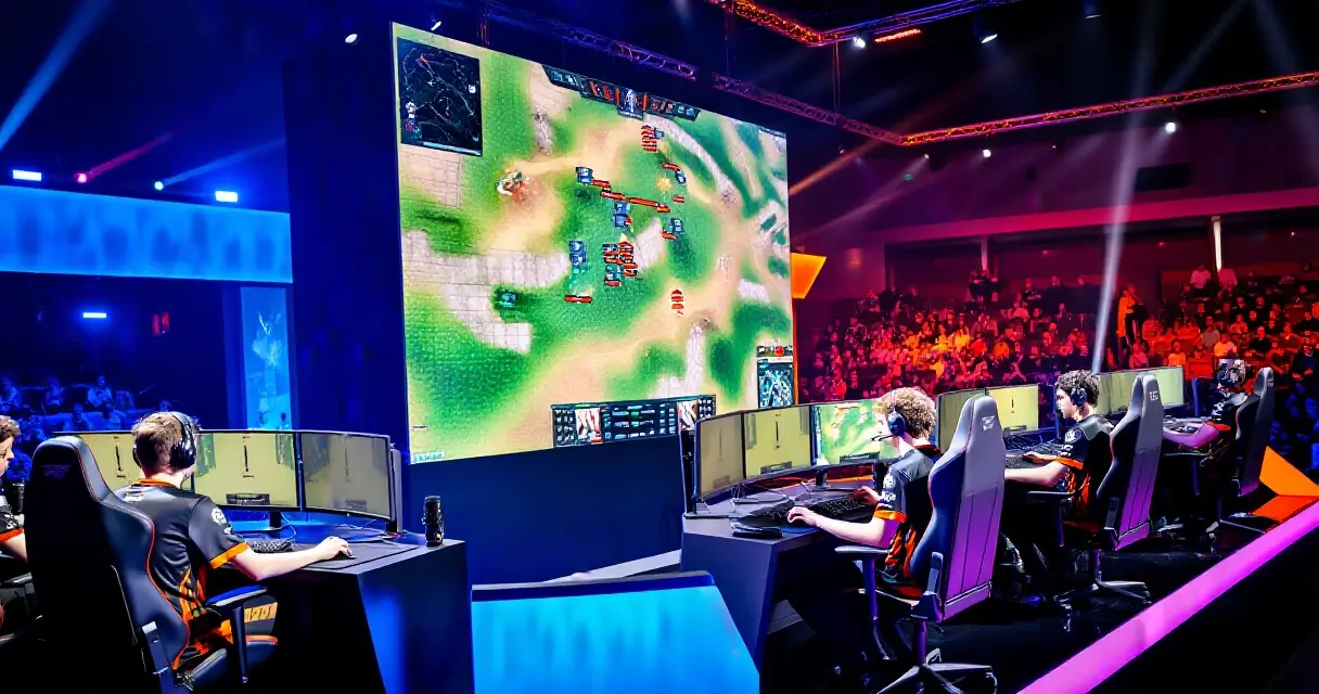 VCT 2026 kilpapelaaminen &ndash; joukkueet lavalla isossa esports-areenassa