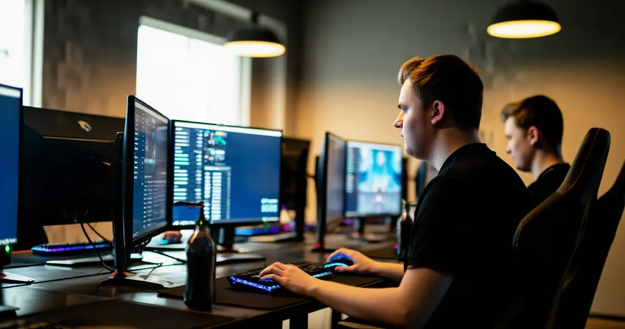 Ammattipelaajat analysoivat e-urheilu-metatietoja harjoitusfasiliteeteissä
